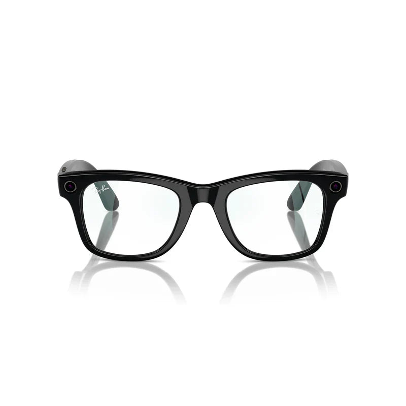 Smart Wayfarer – Shiny Black (AI-Enabled Glasses)