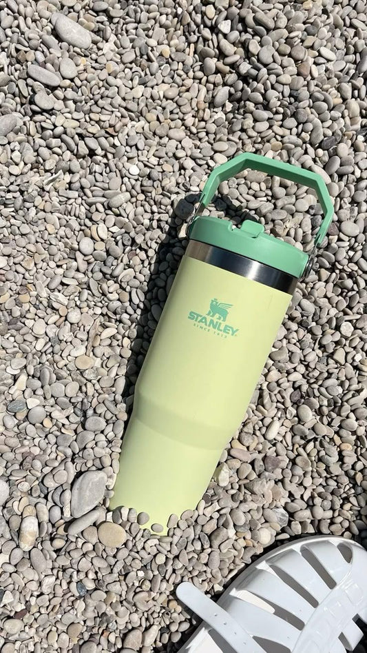 Stanley Ice-Flow Stainless Steel Tumbler with Straw – Green