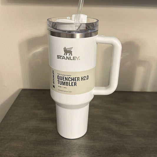 STANLEY White Single Stainless Steel Solid Double Wall Vacuum Water Bottle White