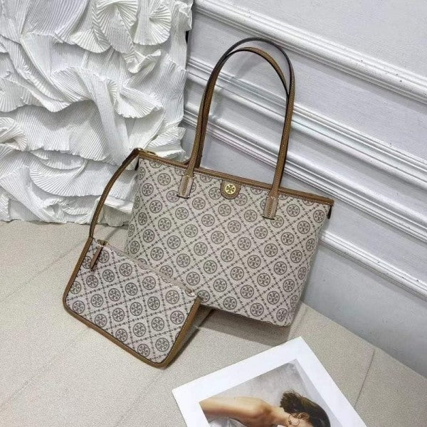 tory burch t monogram tote with og box amp dust bag amp extra pouch 1580