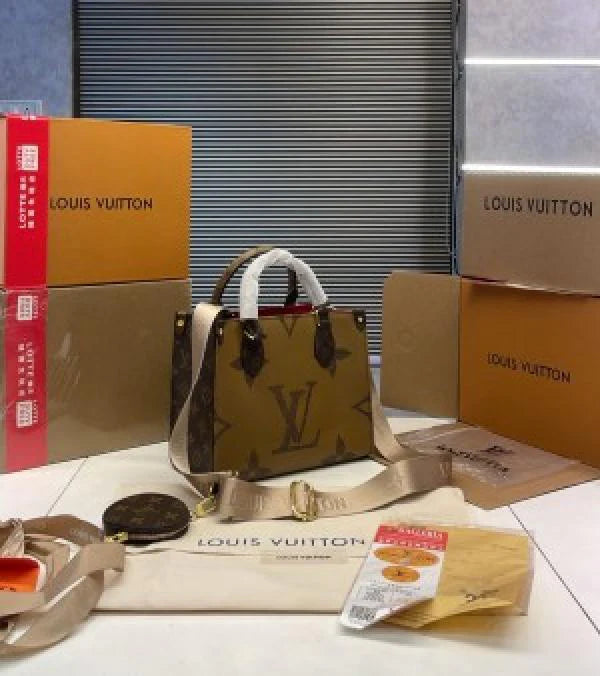 Louis Vuitton LV On The Go PM With OG Box & Dust Bag Coin Pouch lv khaki box 843