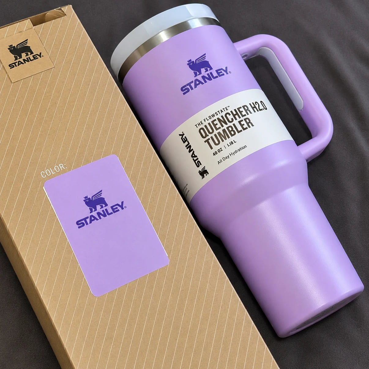 STANLEY Purple & Lavender Single Stainless Steel Solid Double Wall Vacuum Water Bottle