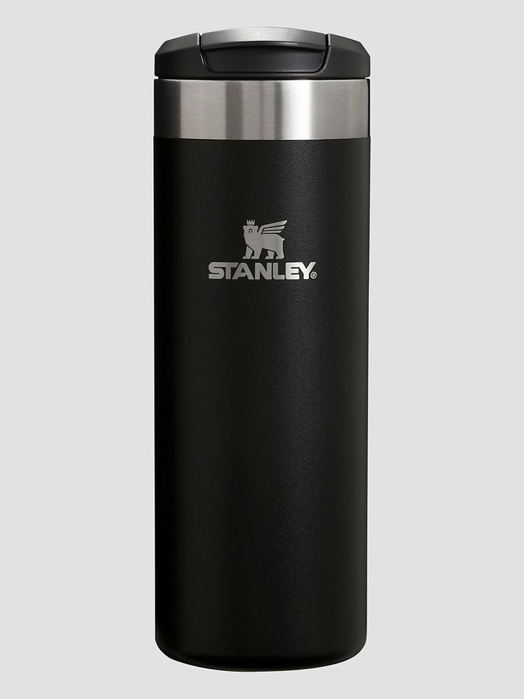 Premium Insulated Travel Coffee Mug 470 ml – Stainless Steel Vacuum Flask with Flip Lid (Black)