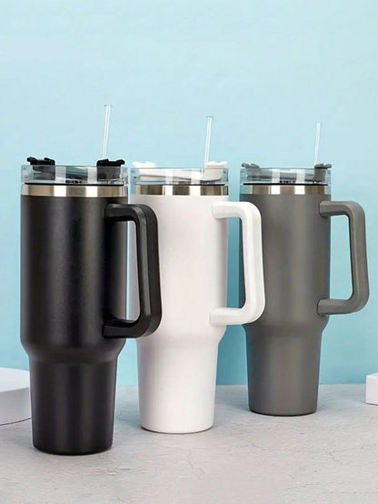 1200ML Insulated Tumbler – Keeps Drinks Ice Cold for 12 Hours ❄️-Black