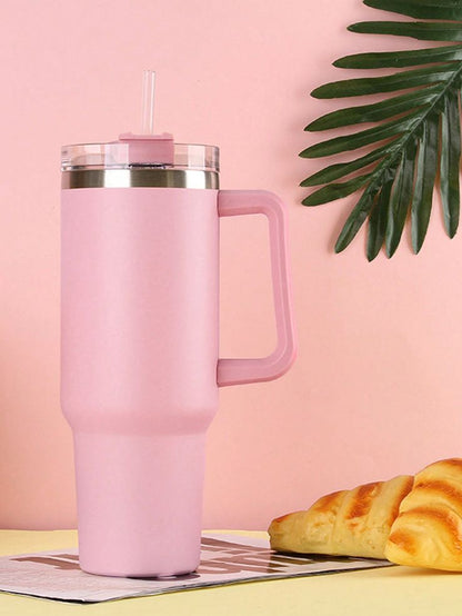 1200ML Insulated Tumbler – Keeps Drinks Ice Cold for 12 Hours ❄️- Light Pink