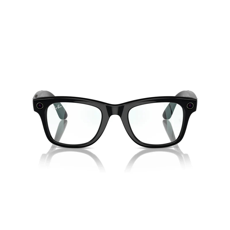 Smart Wayfarer – Shiny Black (AI-Enabled Glasses)