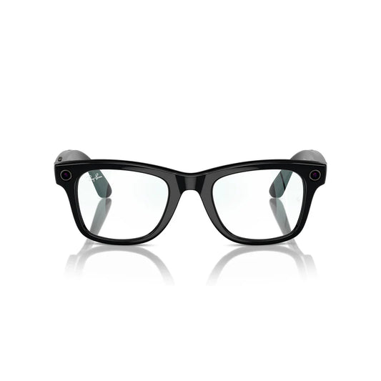 Smart Wayfarer – Shiny Black (AI-Enabled Glasses)