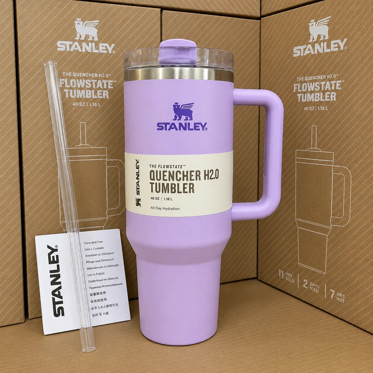 STANLEY Purple & Lavender Single Stainless Steel Solid Double Wall Vacuum Water Bottle