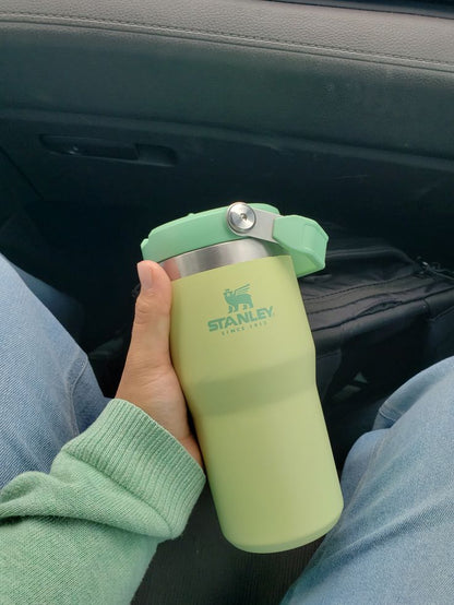 Stanley Ice-Flow Stainless Steel Tumbler with Straw – Green