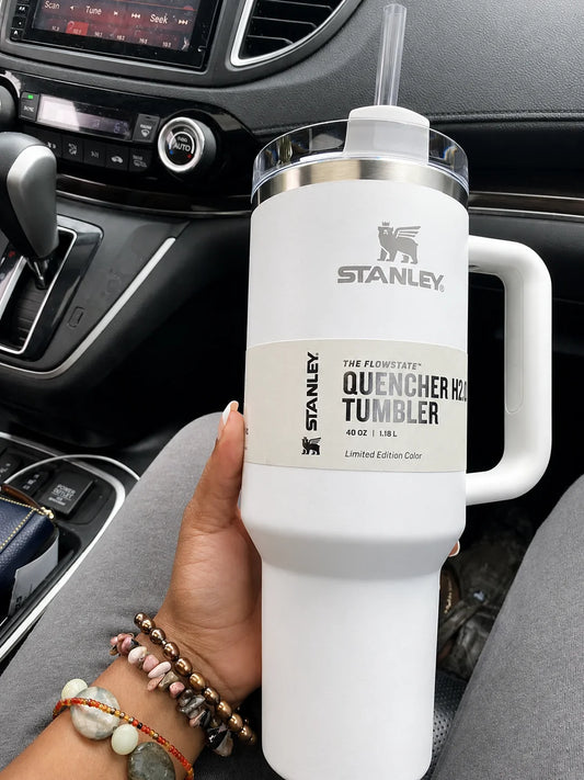 STANLEY White Single Stainless Steel Solid Double Wall Vacuum Water Bottle White