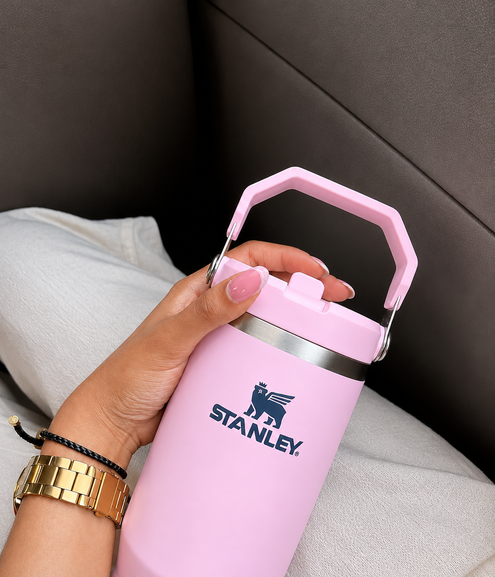 Stanley Ice-Flow Stainless Steel Tumbler with Straw – Pink