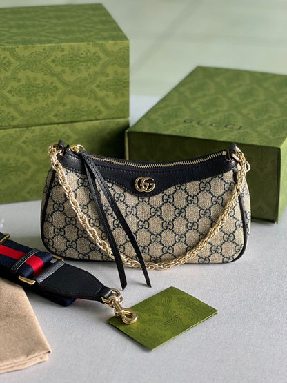 GUCCI OPHIDIA GG SLING BAG WITH BOX DUSTBAG SLINGBELT SLINGCHAIN CARD 5314
