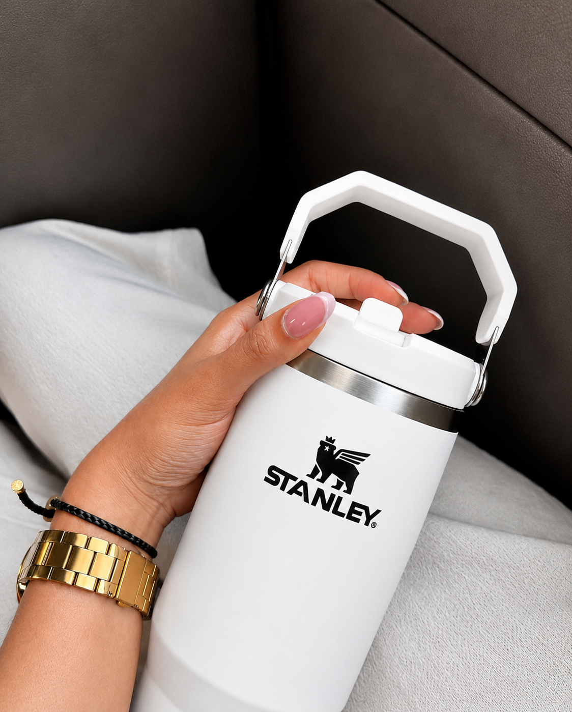 Stanley IceFlow Stainless Steel Tumbler with Straw - White