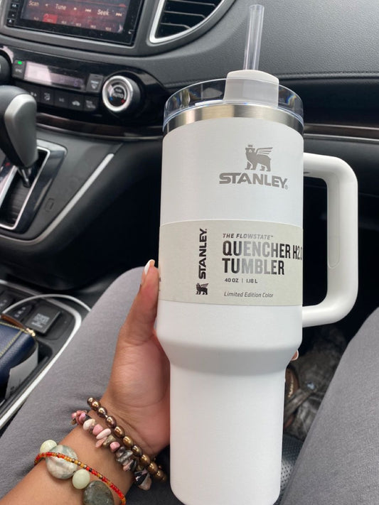 STANLEY White Single Stainless Steel Solid Double Wall Vacuum Water Bottle White