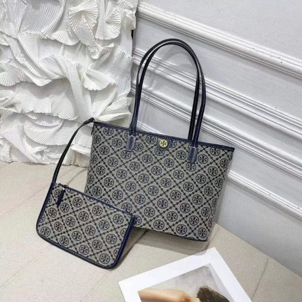 tory burch t monogram tote with og box amp dust bag amp extra pouch 1581