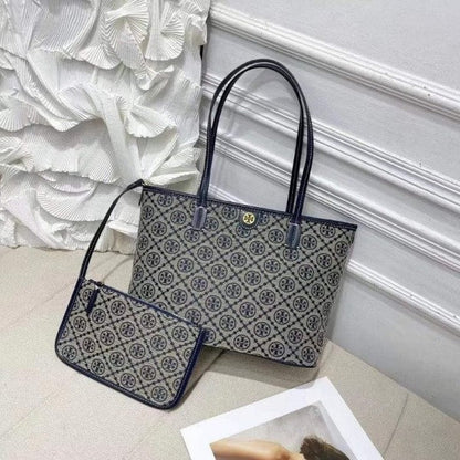 tory burch t monogram tote with og box amp dust bag amp extra pouch 1581