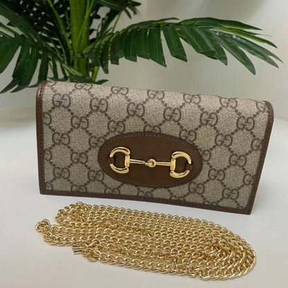 GUCCI HORSEBIT 1955 WALLET WITH CHAIN OG DOUBLE BOX & DUST BAG 621892