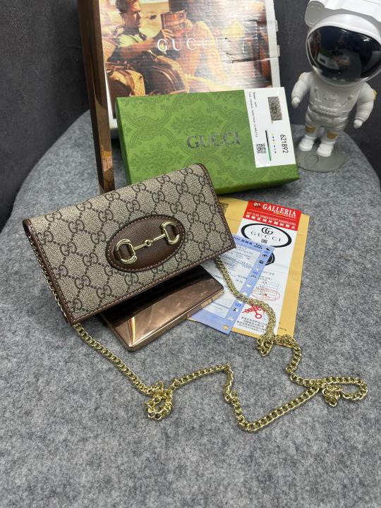 GUCCI HORSEBIT 1955 WALLET WITH CHAIN OG DOUBLE BOX & DUST BAG 621892