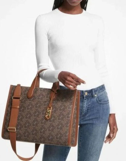 MICHAEL KORS GIGI LARGE EMPIRE SIGNATURE TOTE BAG 2031