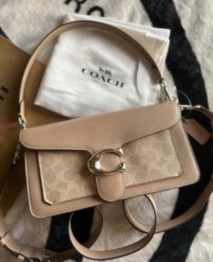 COACH TABBY 26 SHOULDER BAG WITH OG BOX & DUST BAG (BEIGE CREAM) 5228