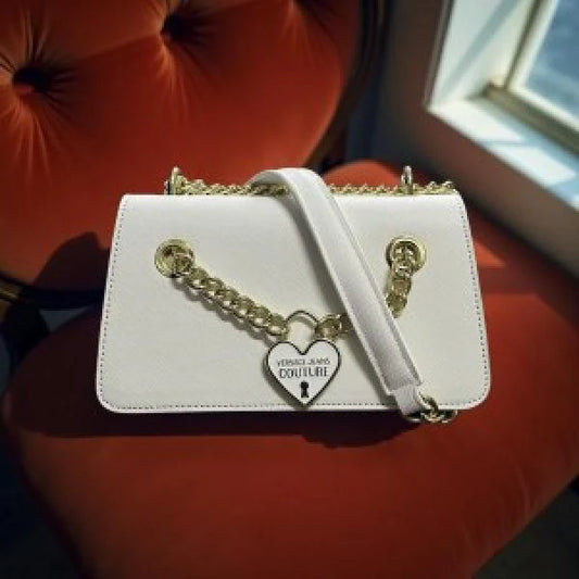 VERSACE JEANS COUTURE Deluxe Chain Black Messenger Bag with box 2097