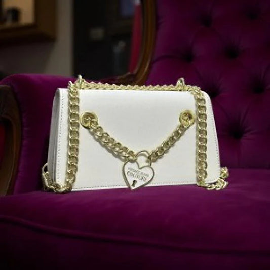 VERSACE JEANS COUTURE Deluxe Chain Black Messenger Bag with box 2097