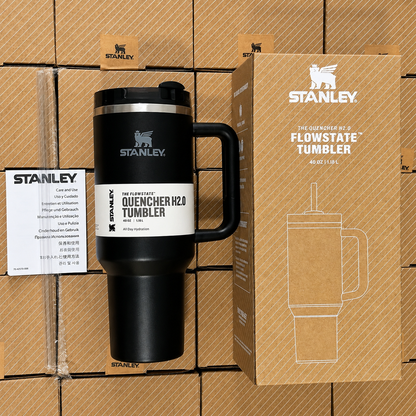 STANLEY Black Single Stainless Steel Solid Double Wall Vacuum Water Bottle