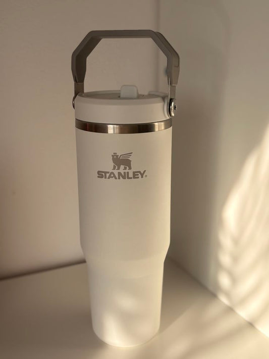Stanley IceFlow Stainless Steel Tumbler with Straw - Beige