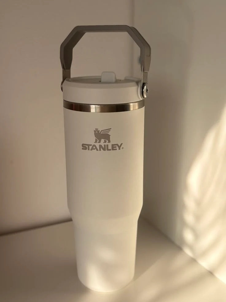 Stanley Ice-Flow Stainless Steel Tumbler with Straw – Beige