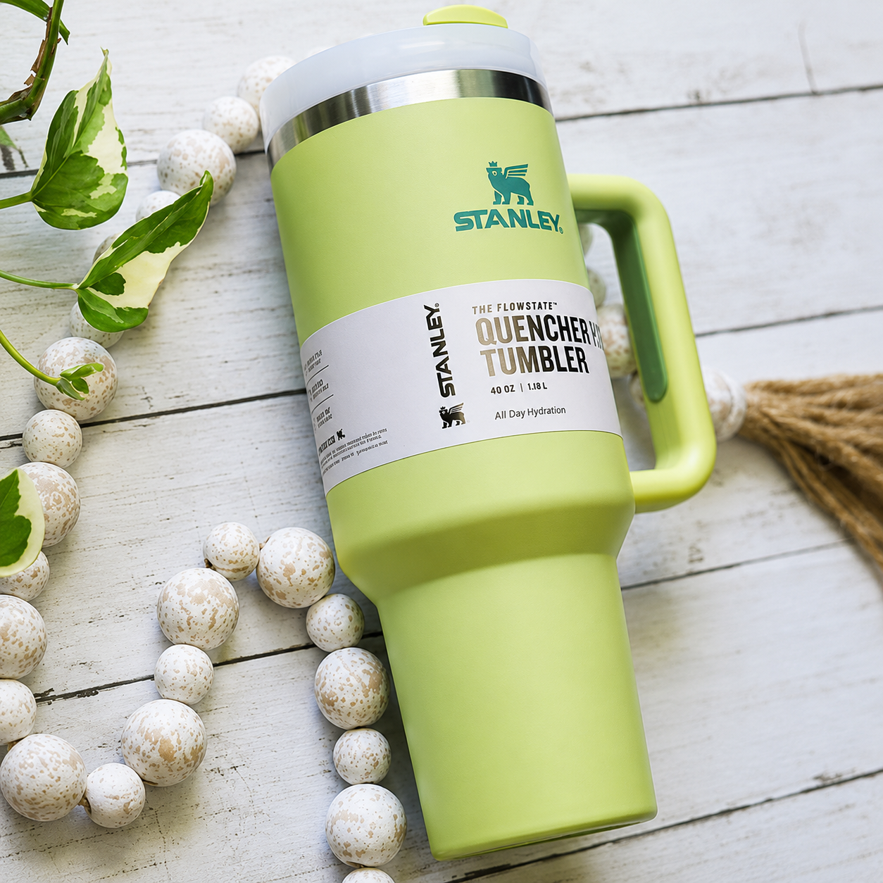 STANLEY Green Single Stainless Steel Brand Logo Double Wall Vacuum Water Bottle