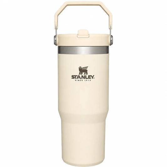Stanley Ice-Flow Stainless Steel Tumbler with Straw – Beige