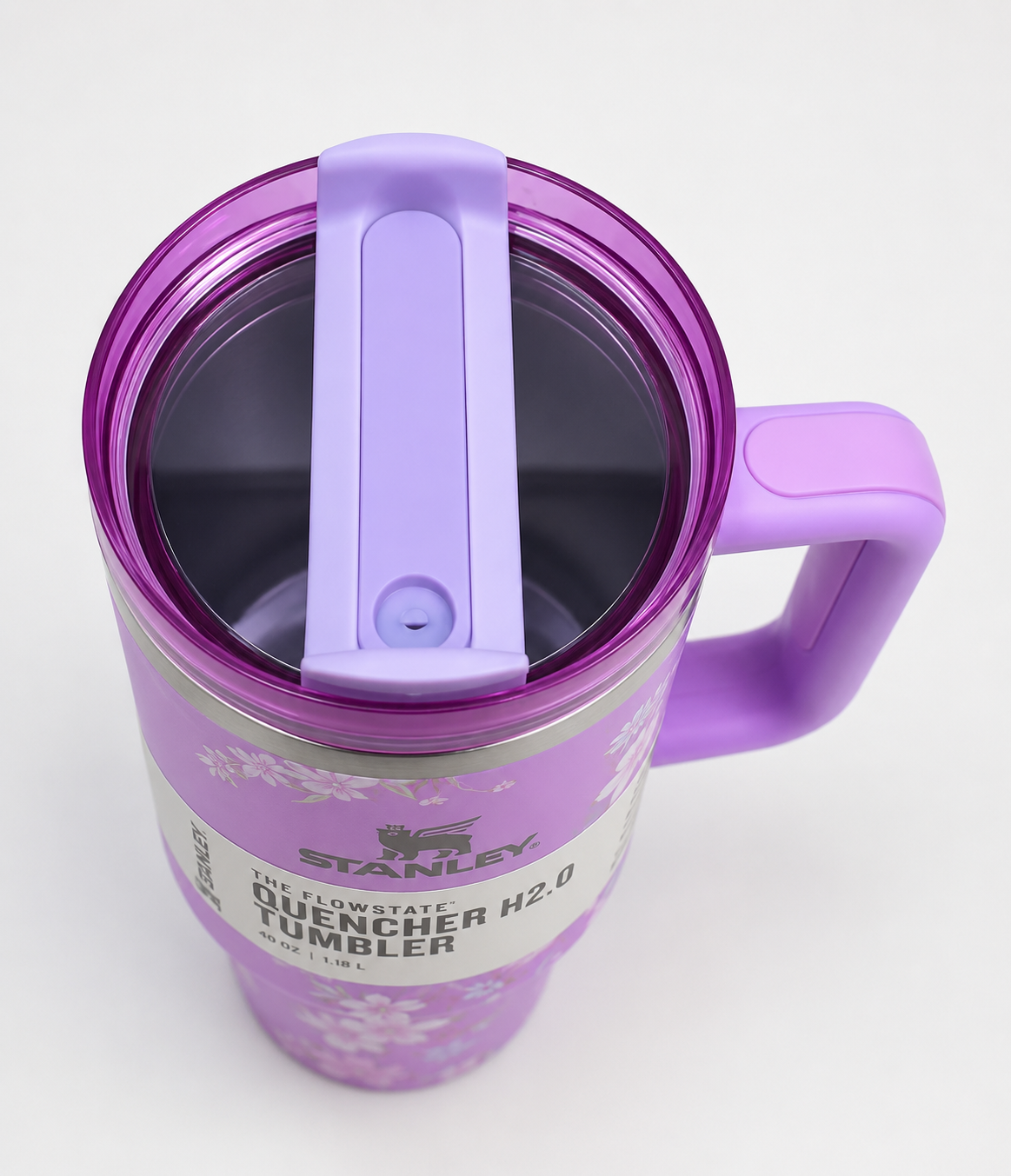 STANLEY Purple & Green Single Stainless Steel Floral Double Wall Vacuum Water Bottle