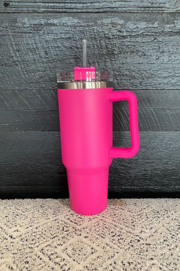 1200ML Insulated Tumbler – Keeps Drinks Ice Cold for 12 Hours ❄️- Dark Pink