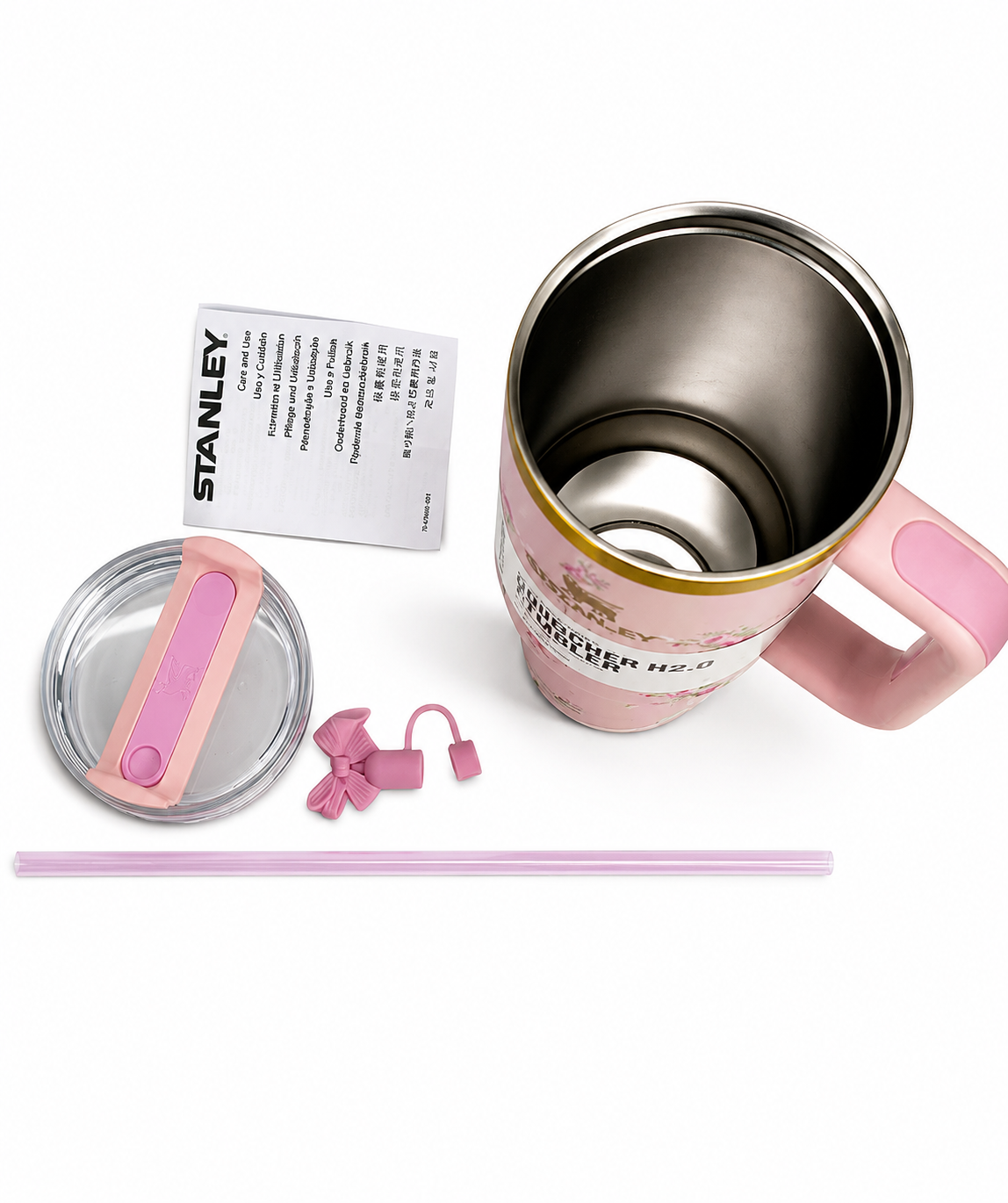 Stanley Pink Floral Bow Tumbler – 40oz / 1.18L