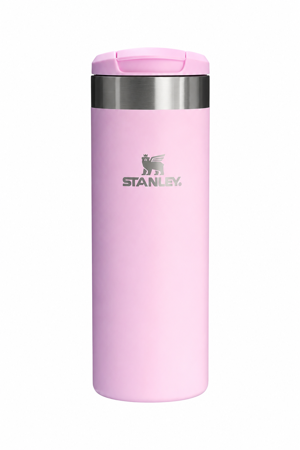 Premium Insulated Travel Coffee Mug 470 ml – Stainless Steel Vacuum Flask with Flip Lid (Pink)