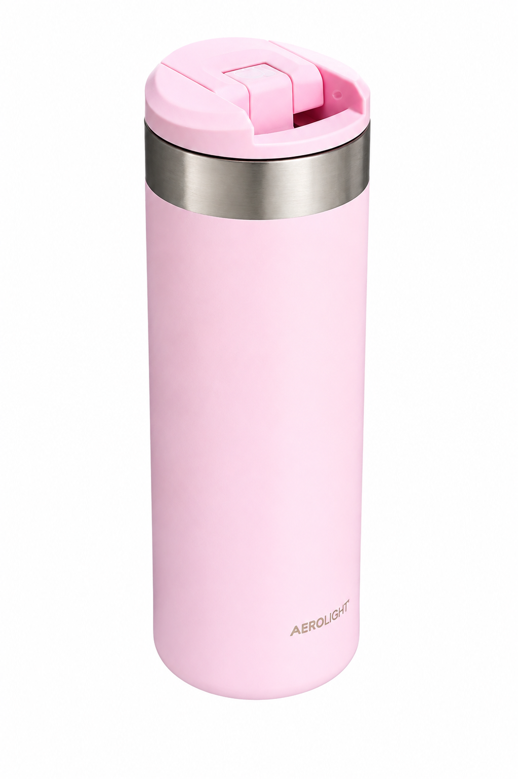 Premium Insulated Travel Coffee Mug 470 ml – Stainless Steel Vacuum Flask with Flip Lid (Pink)