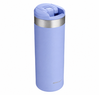 Premium Insulated Travel Coffee Mug 470 ml – Stainless Steel Vacuum Flask with Flip Lid (Blue))
