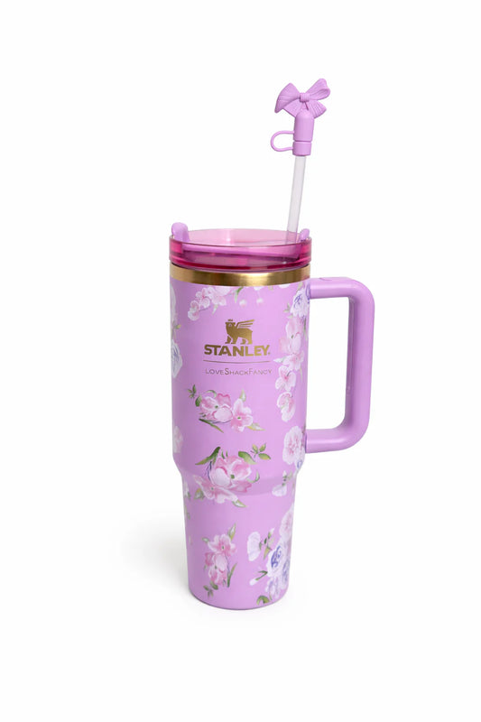 STANLEY Purple & Green Single Stainless Steel Floral Double Wall Vacuum Water Bottle