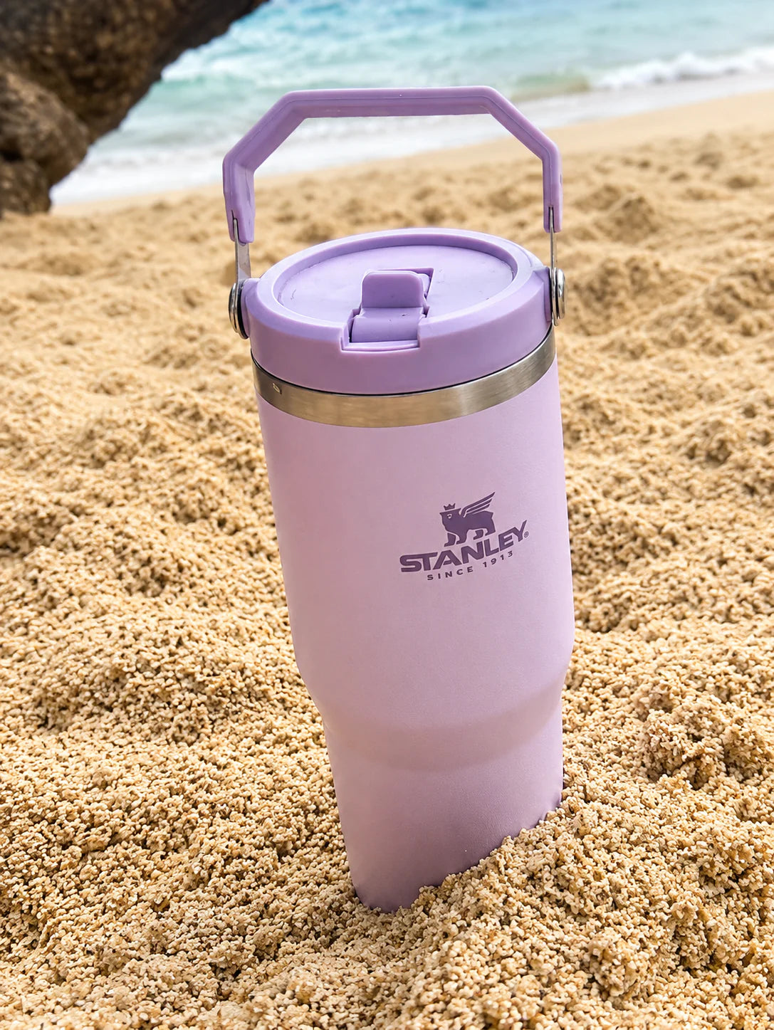 Stainless Steel Tumbler with Straw - Black