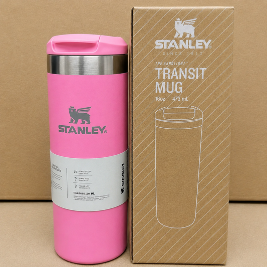 Premium Insulated Travel Coffee Mug 470 ml – Stainless Steel Vacuum Flask with Flip Lid (Dark Pink)