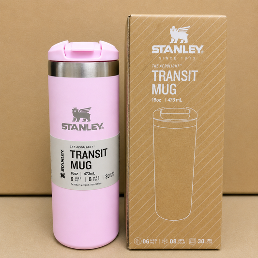 Premium Insulated Travel Coffee Mug 470 ml – Stainless Steel Vacuum Flask with Flip Lid (Pink)