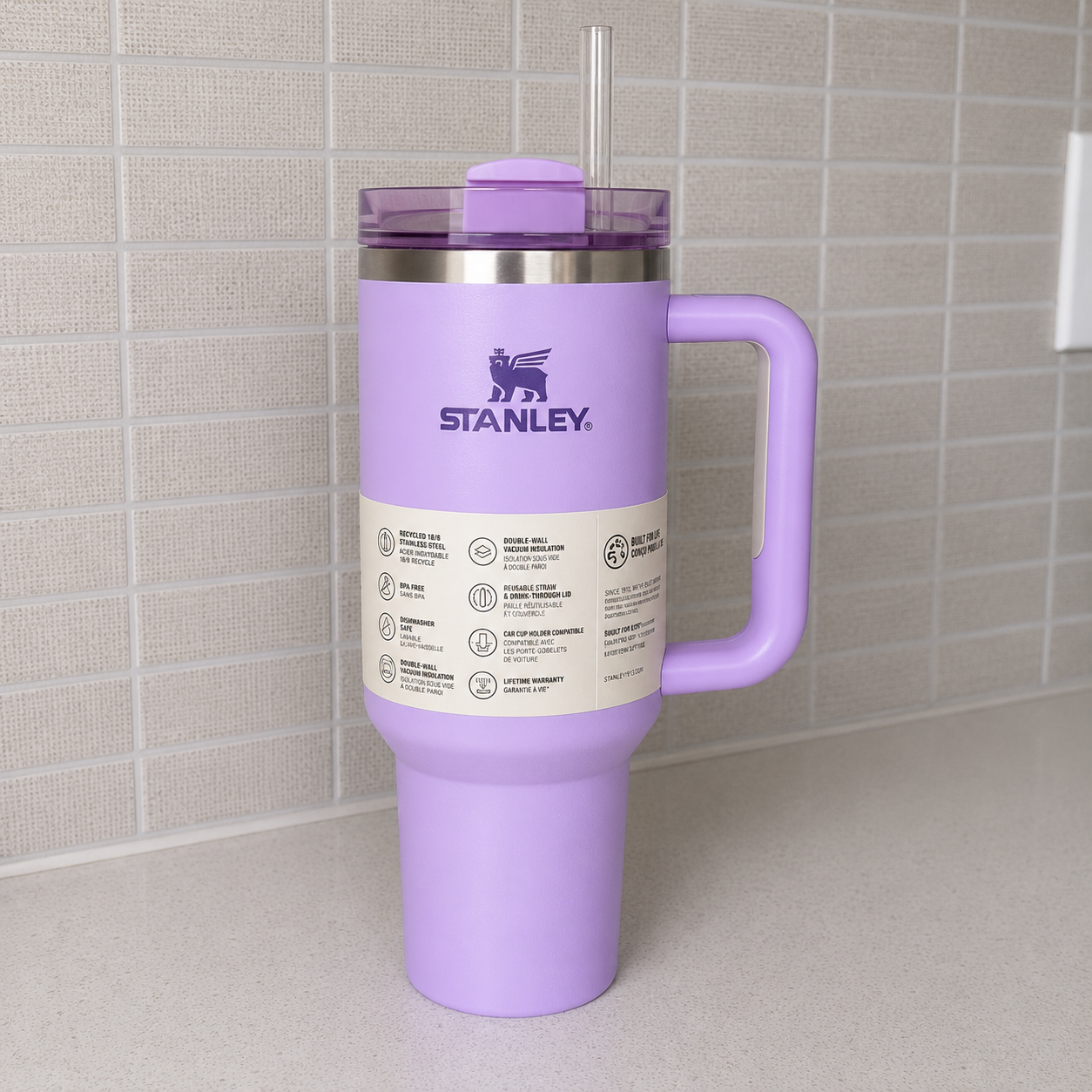 STANLEY Purple & Lavender Single Stainless Steel Solid Double Wall Vacuum Water Bottle