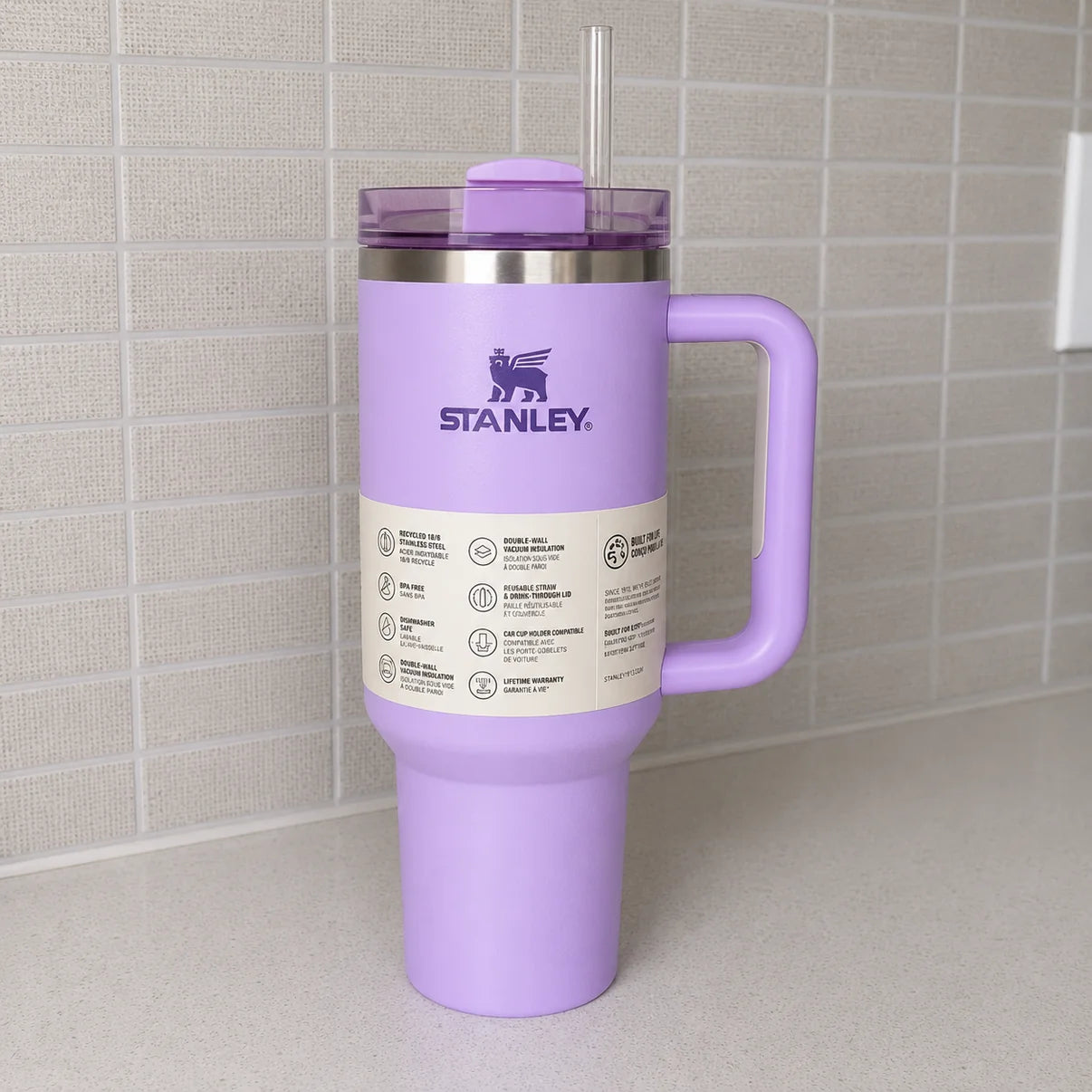 STANLEY Purple & Lavender Single Stainless Steel Solid Double Wall Vacuum Water Bottle