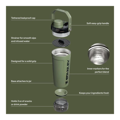 Stanley 20oz Activate Shaker Bottle- Green