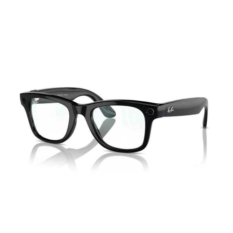 Smart Wayfarer – Shiny Black (AI-Enabled Glasses)