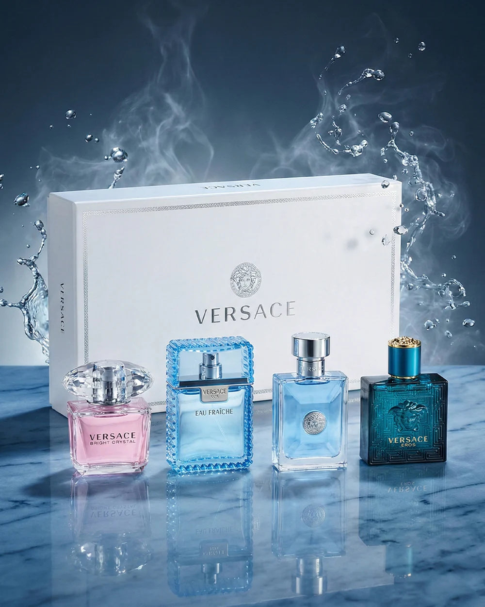 Versace Perfume Gift Set | 4-Piece Fragrance Collection