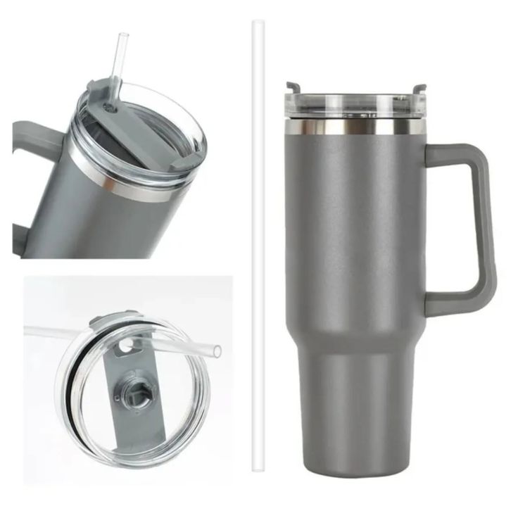 1200ML Insulated Tumbler – Keeps Drinks Ice Cold for 12 Hours ❄️-Grey