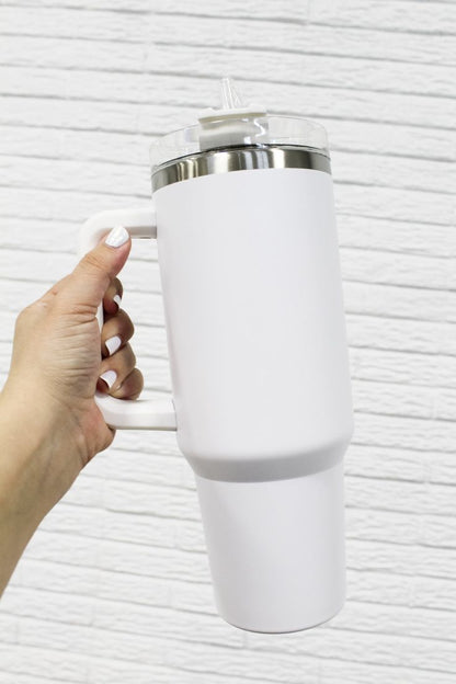 1200ML Insulated Tumbler – Keeps Drinks Ice Cold for 12 Hours ❄️-White