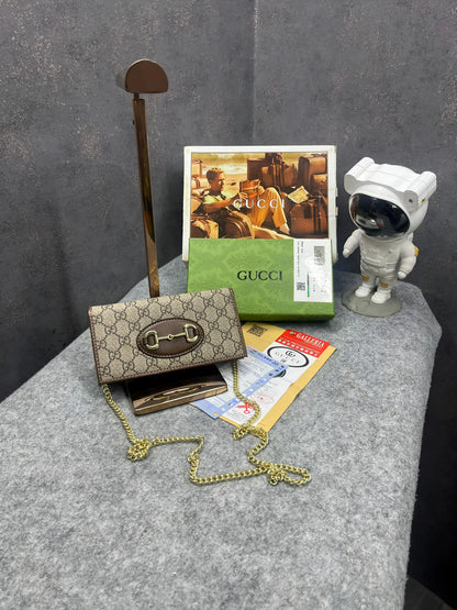 GUCCI HORSEBIT 1955 WALLET WITH CHAIN OG DOUBLE BOX & DUST BAG 621892