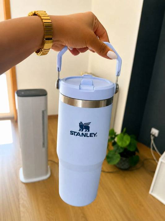 Stanley Ice-Flow Stainless Steel Tumbler with Straw – Blue